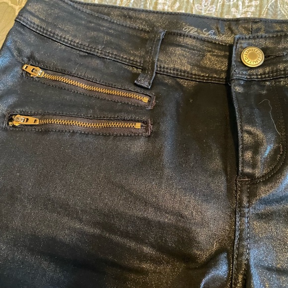 The Limited Denim Shiny Black Straight Leg Jeans a WHBM brand - Picture 4 of 7